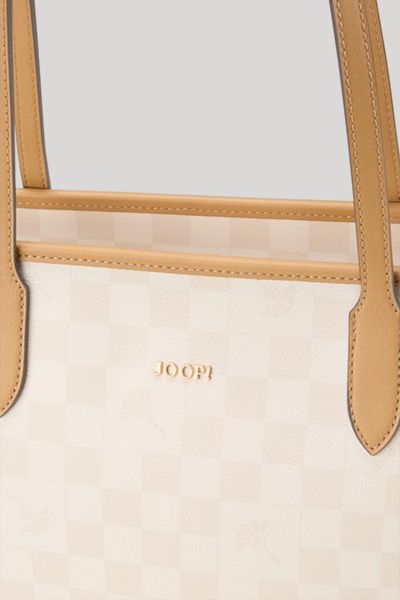 JOOP! Cortina Piazza Lara Ecru karierter Tote Shopper Tasche