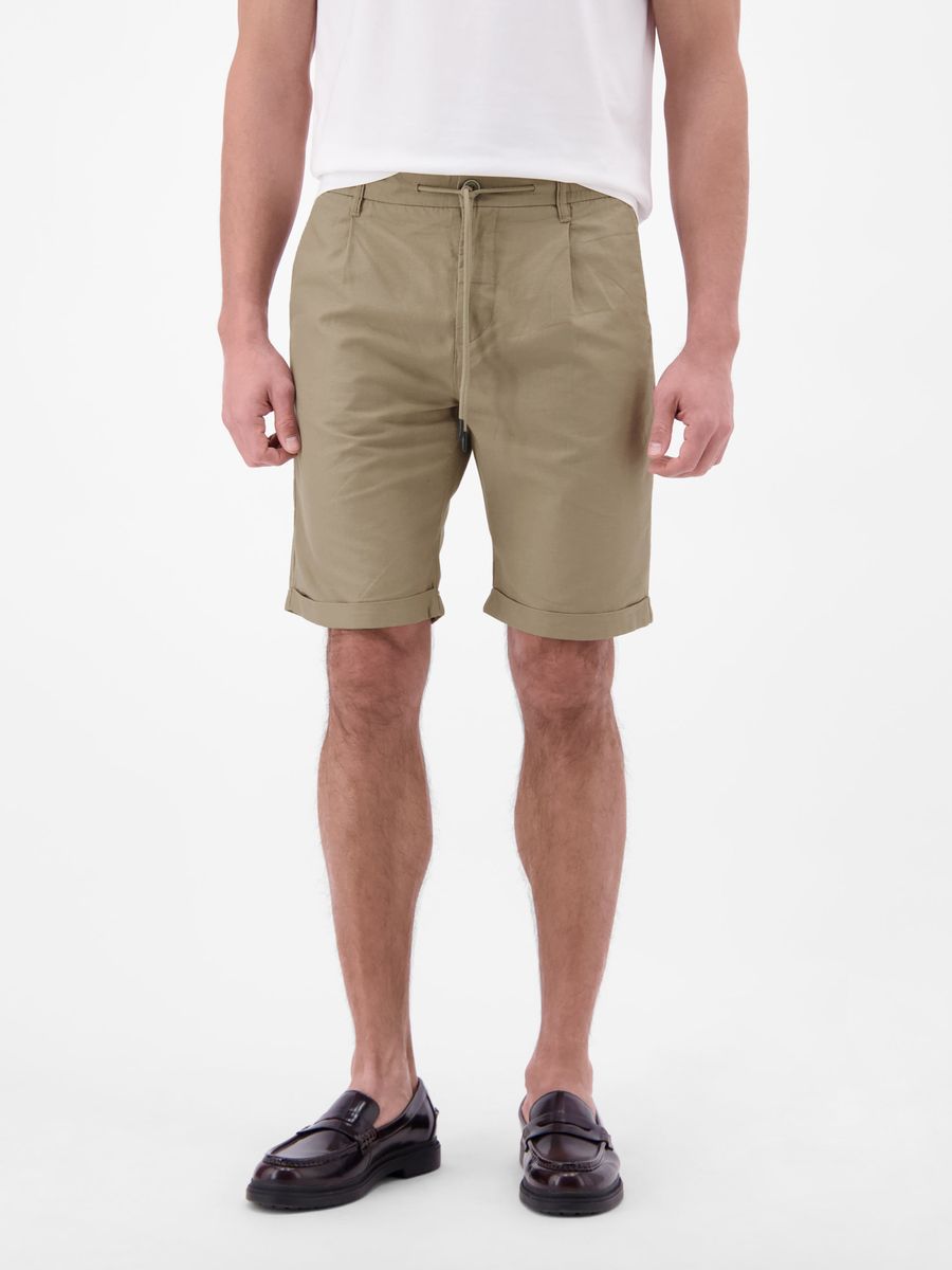 Chino-Shorts aus Baumwoll-Leinen-Mischgewebe