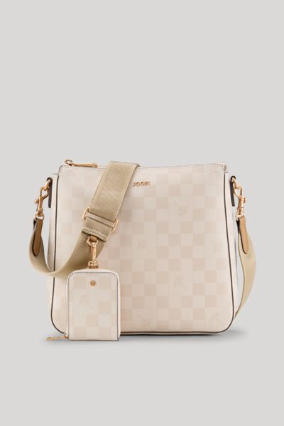 JOOP! Cortina Piazza Jasmina Ecru Schultertasche mit Mini-Tasche