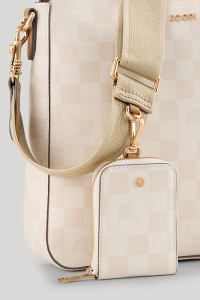JOOP! Cortina Piazza Jasmina Ecru Schultertasche mit Mini-Tasche