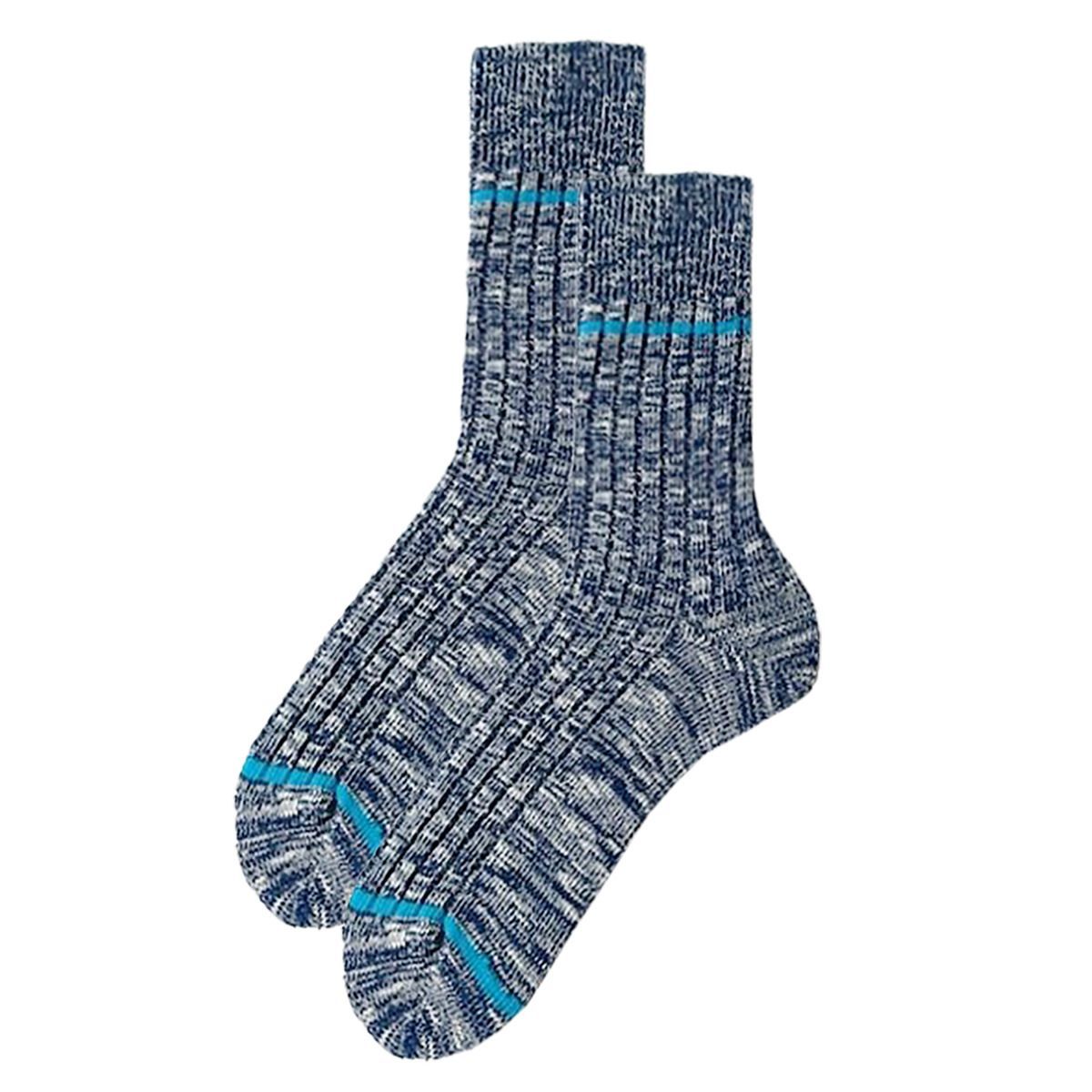 Gerippte Socken aus Bio-Baumwollmischung