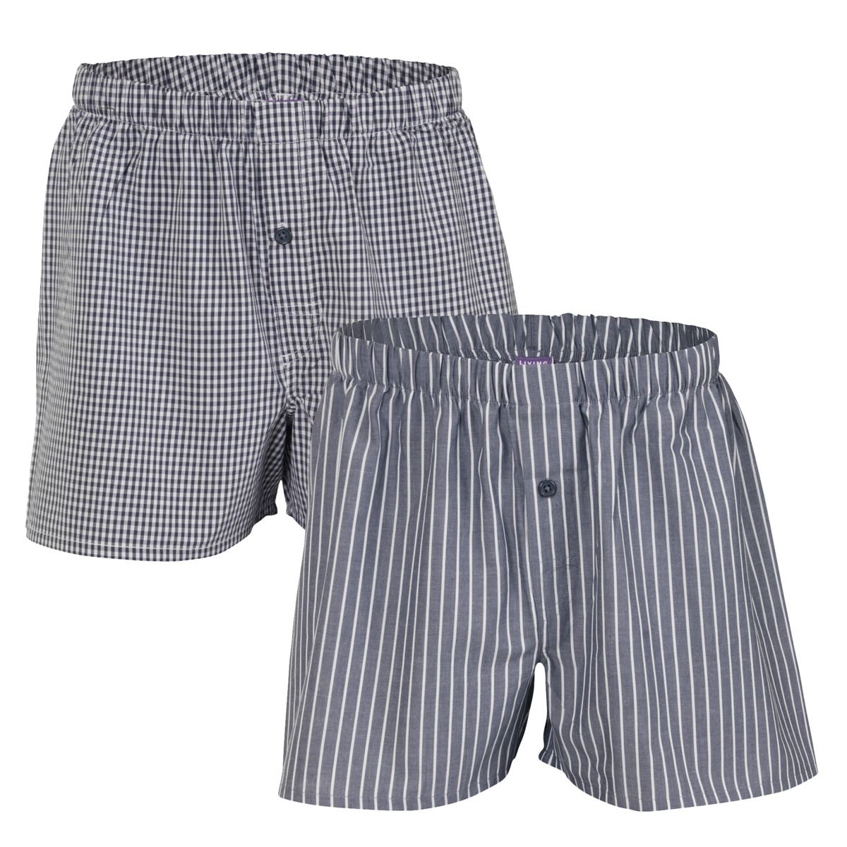 Herren-Boxershorts aus Bio-Baumwolle, 2er-Pack
