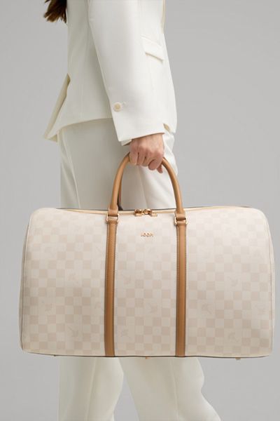 JOOP! Weekender Cortina Piazza Aurora Ecru Reisetasche Schachbrettmuster