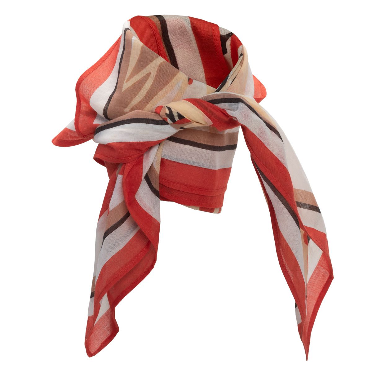 Gestreifter, leichter Schal aus Bio-Baumwolle