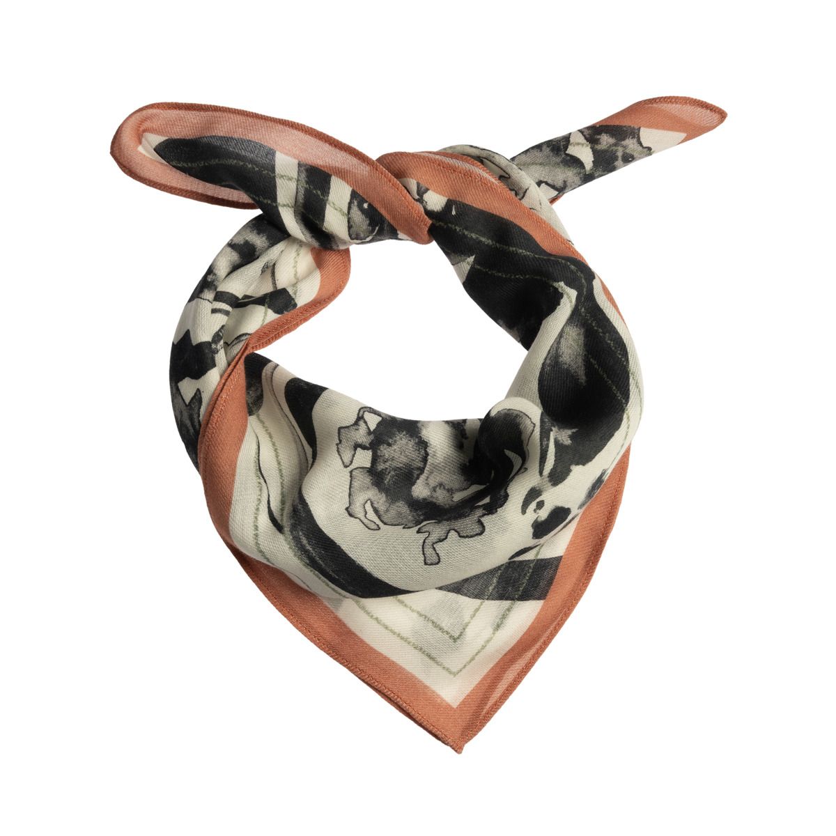 Bandana mit abstraktem Print und Rand