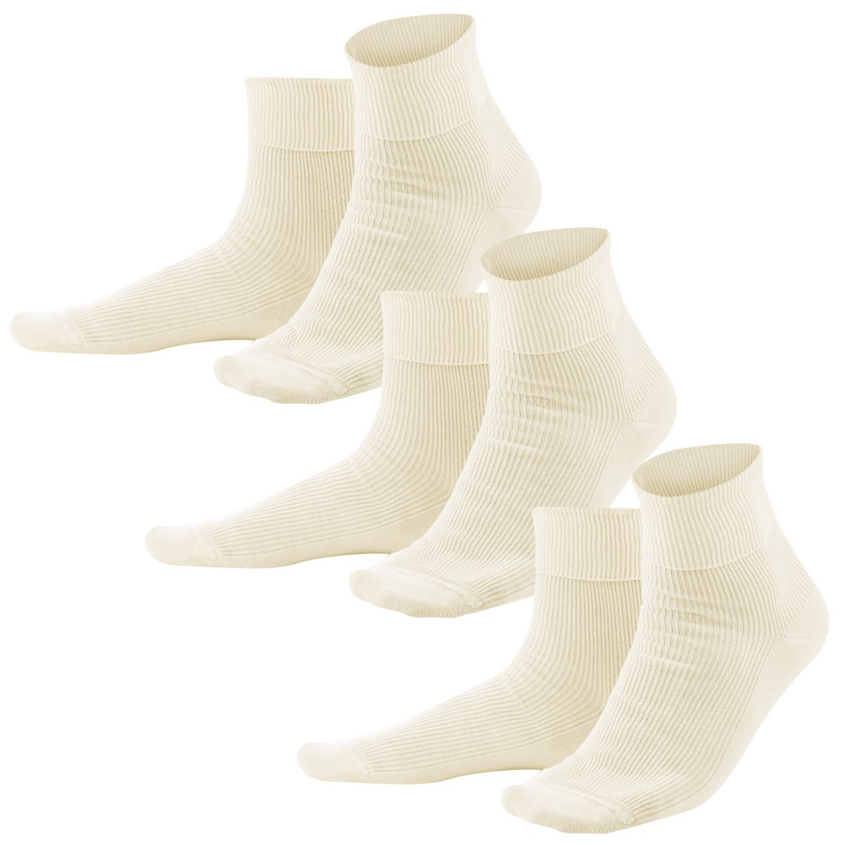 Gerippte Knöchelsocken aus Bio-Baumwolle