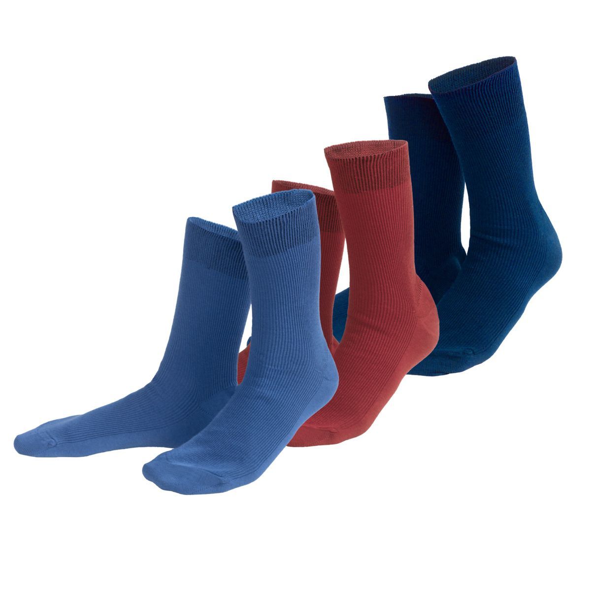 Unisex Bio-Baumwollrippsocken 3er-Pack