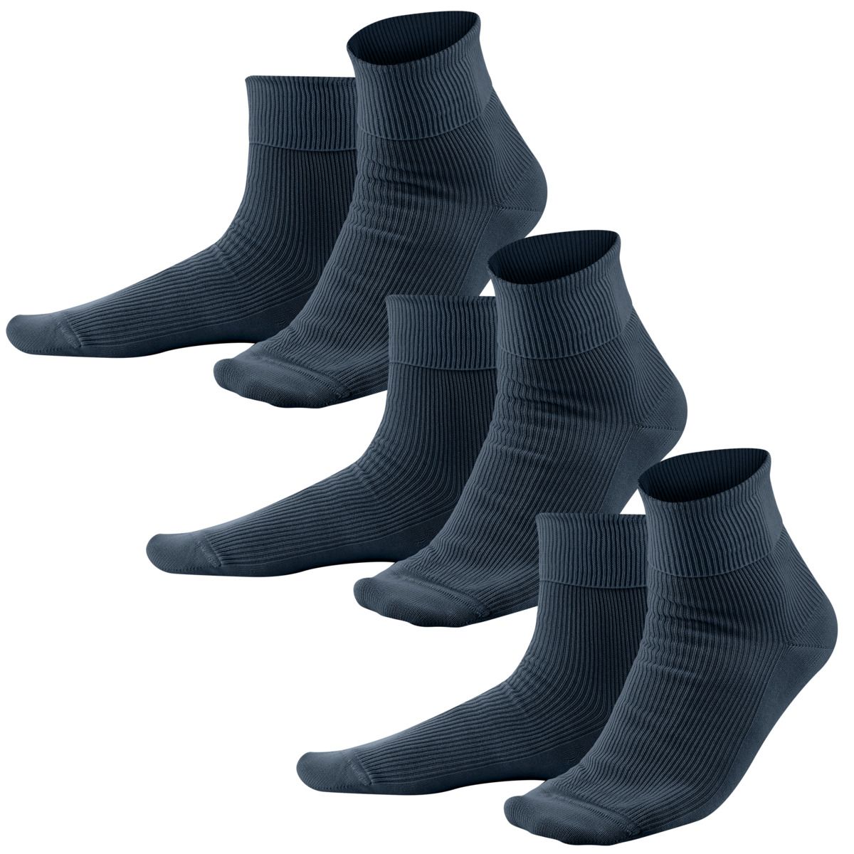 Gerippte Bio-Baumwoll-Knöchelsocken