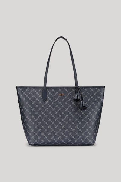 JOOP! Cortina Lara Midi-Shopper Tragetasche in Dunkelblau Monogramm