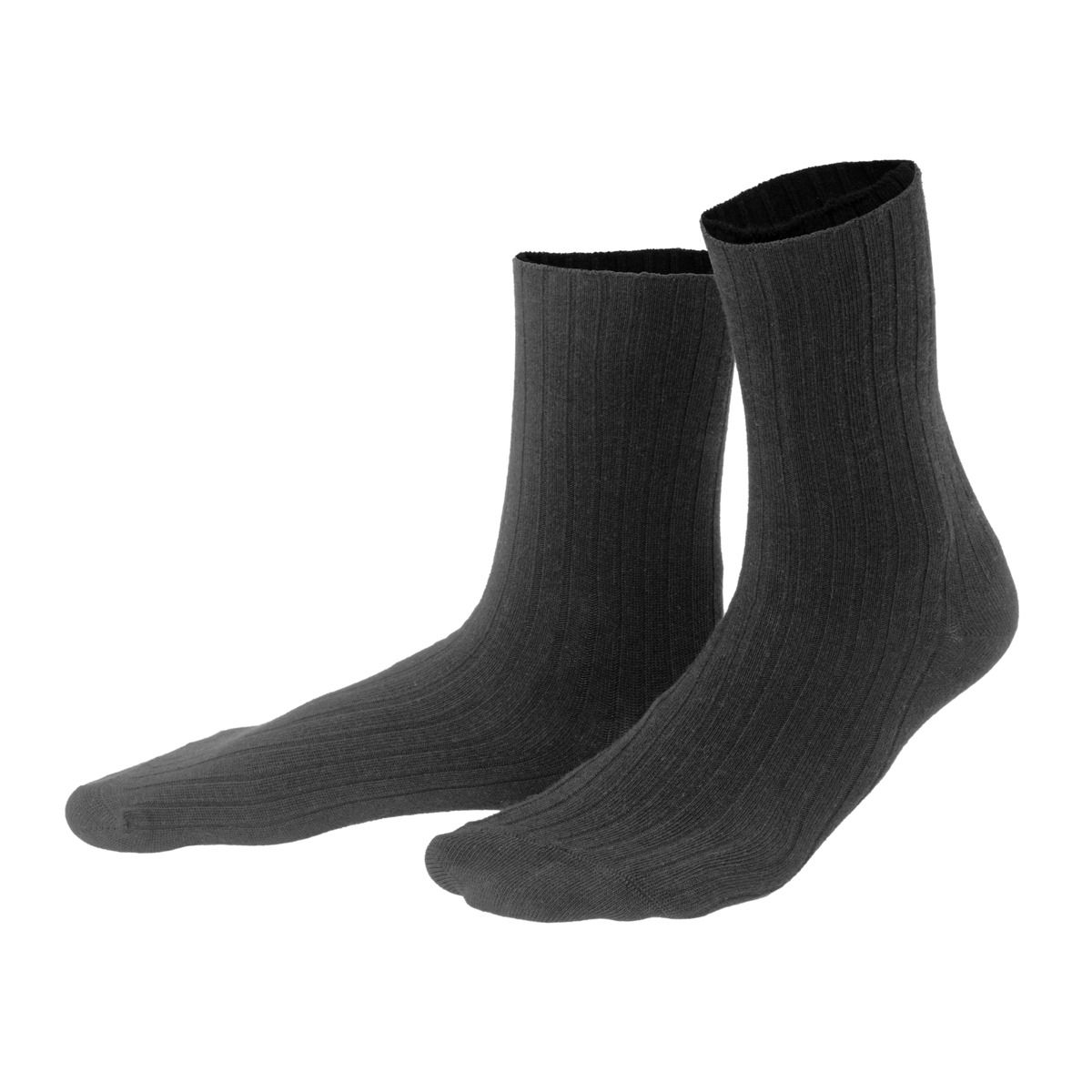 Gerippte Alltags-Socken mit Bambus-Anteil