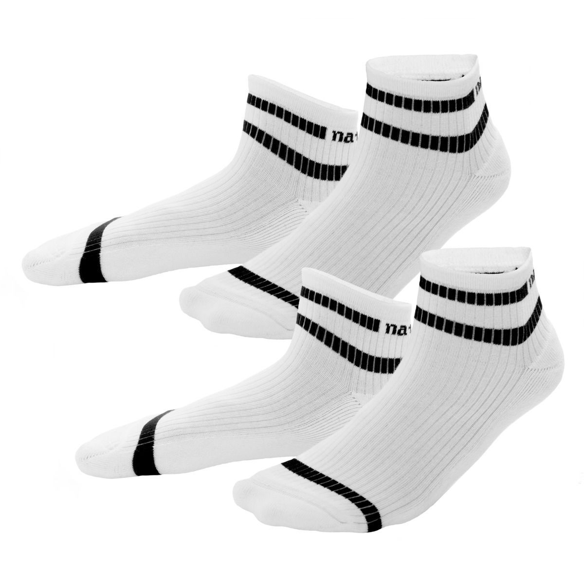 Sportliche gestreifte Socken aus Bio-Baumwolle