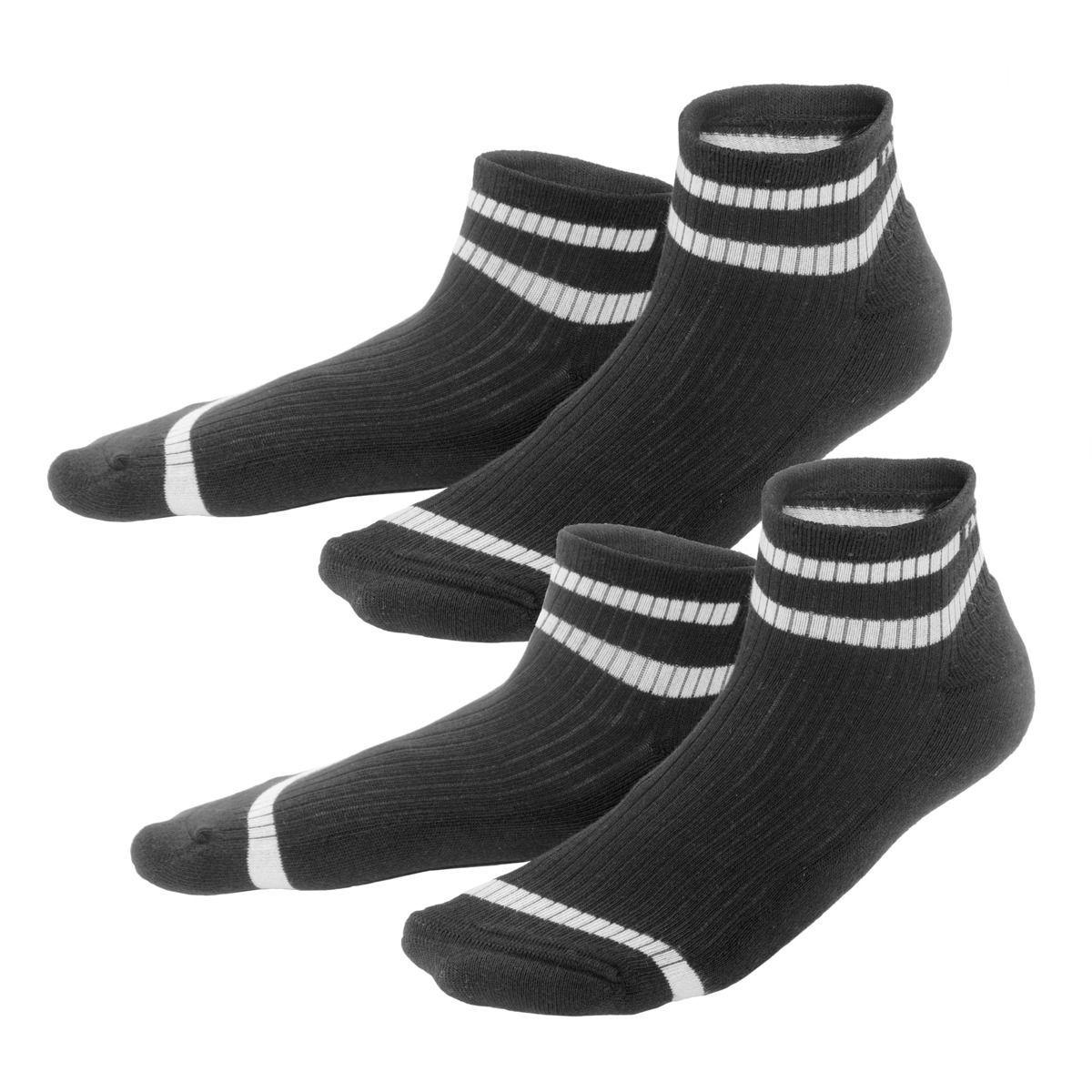 Gestreifte Bio-Baumwoll Sneaker Socken