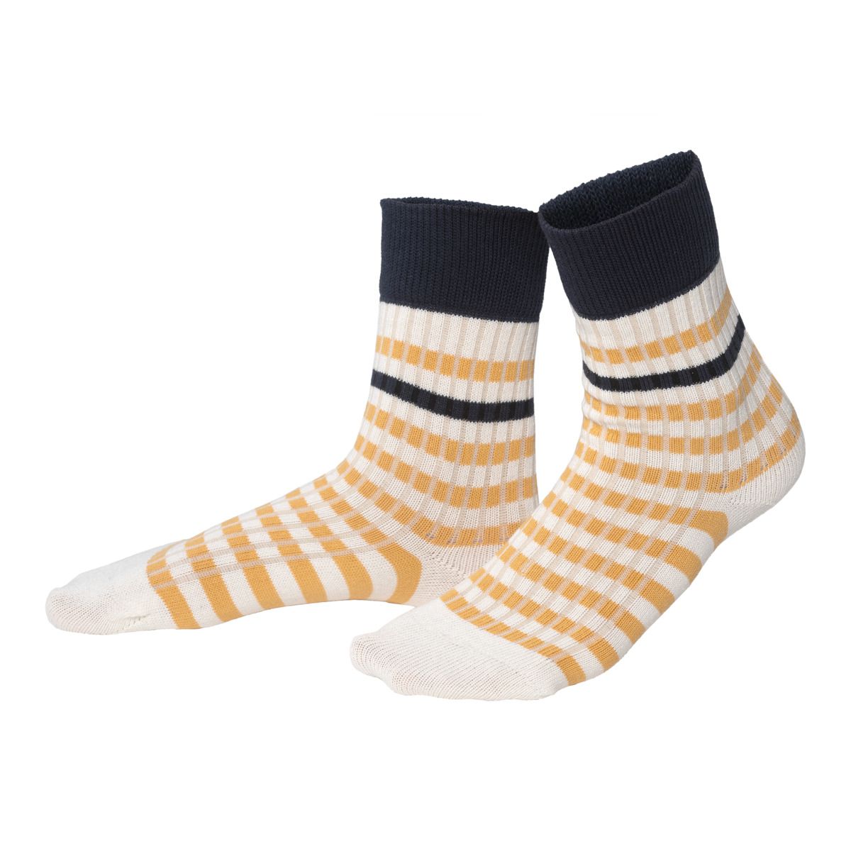 Gestreifte Socken aus Bio-Baumwollmischung