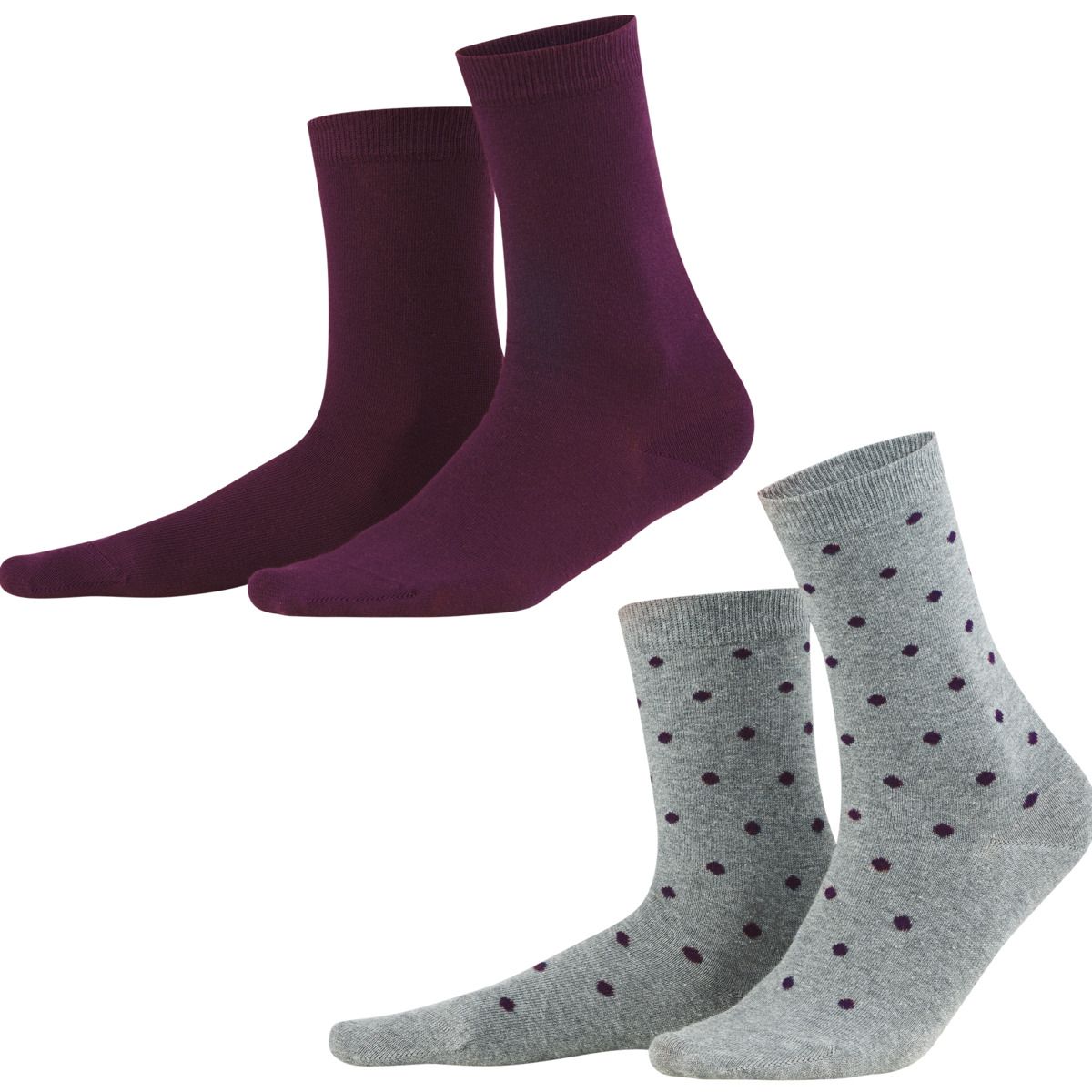 Damen Socken aus Bio-Baumwollmischung, 2er-Pack
