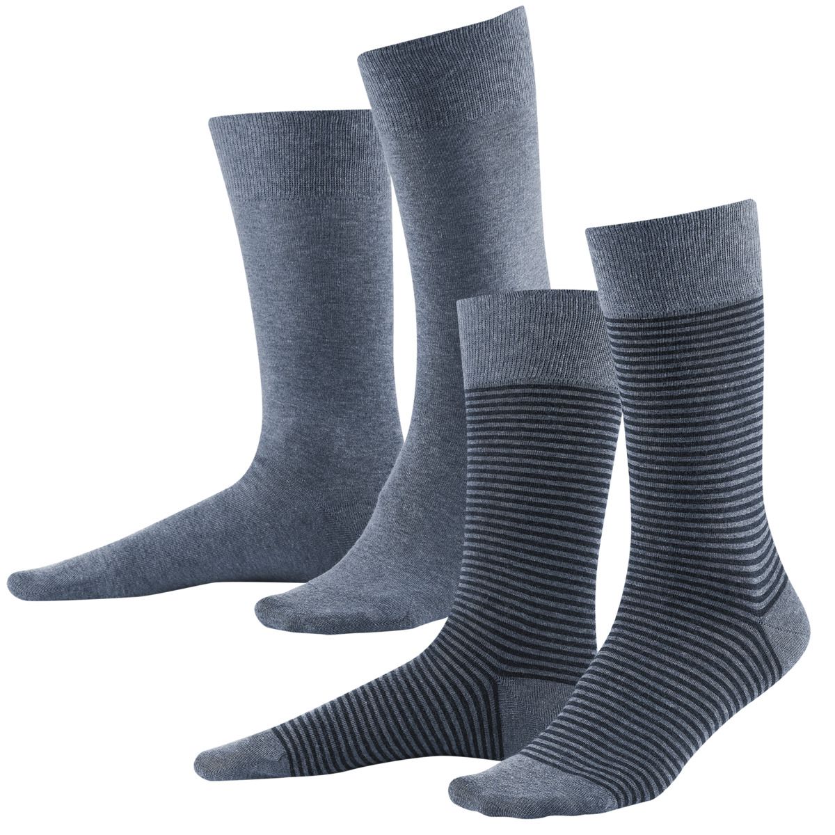 Baumwollmischung Wadenhohe Socken Doppelpack