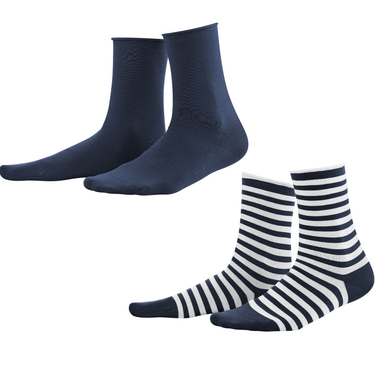 Bio-Baumwollmischung Socken 2er-Pack