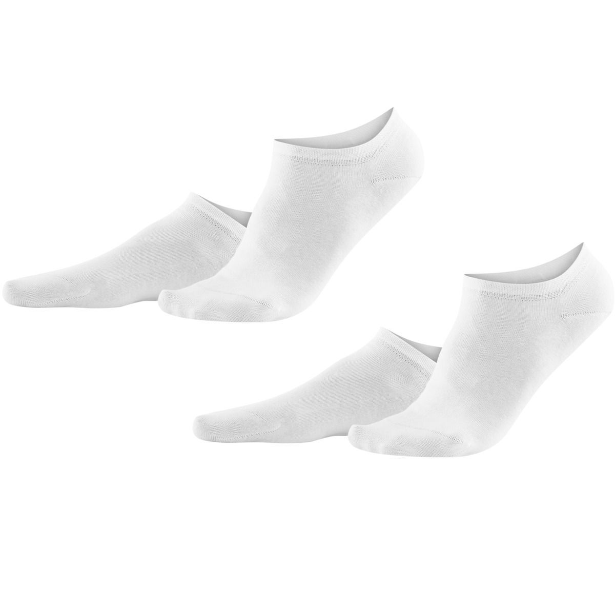 Weiße Sneaker-Socken aus Baumwollmischung