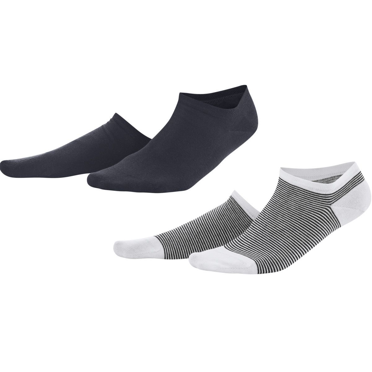 Gestreiftes und Unifarbenes Sneaker-Socken Set