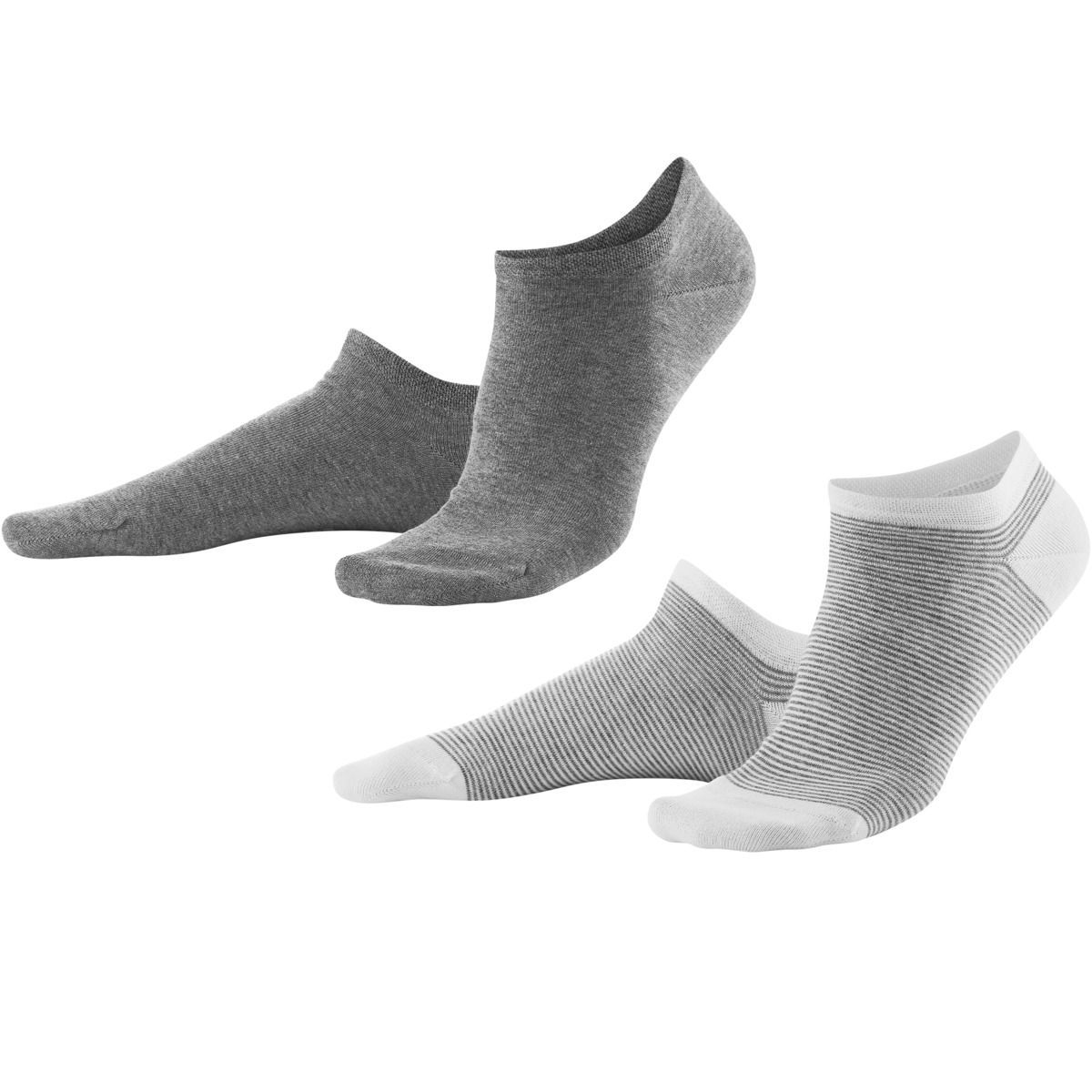 Sneaker-Socken aus Bio-Baumwolle, 2er-Pack