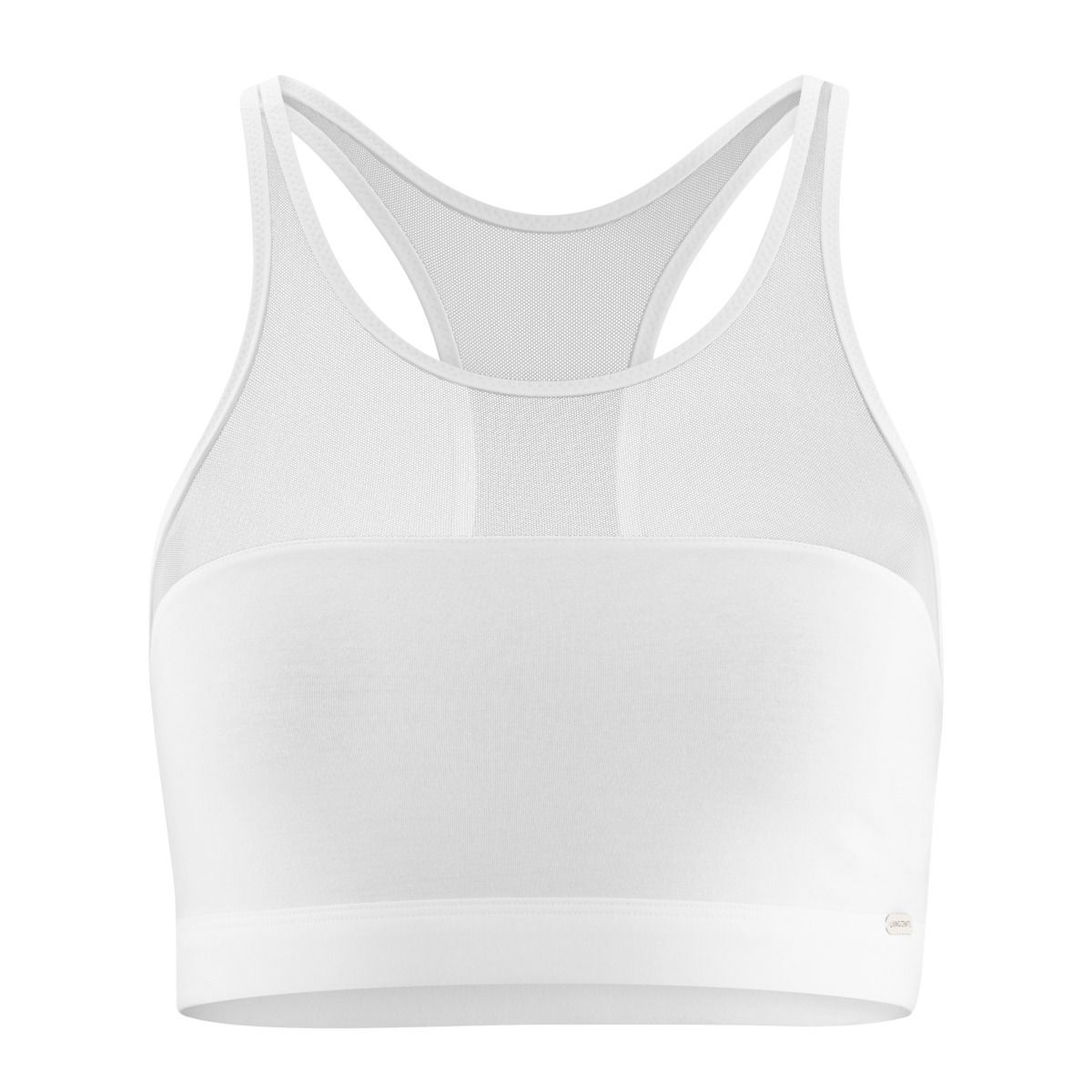 Weißes Racerback Bustier aus Bio-Baumwolle