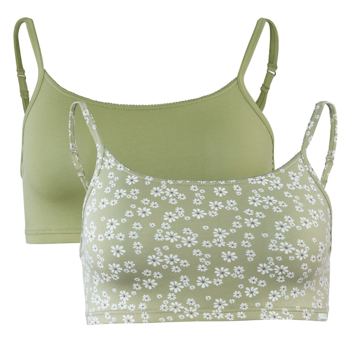 Bio-Baumwoll-Bralette im Doppelpack
