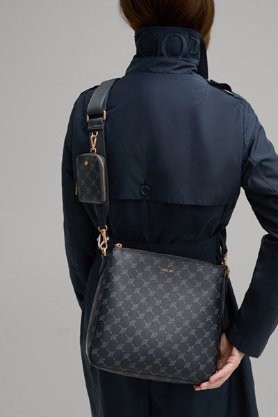 JOOP! Cortina Jasmina Navy Umhängetasche mit Kornblumenmuster