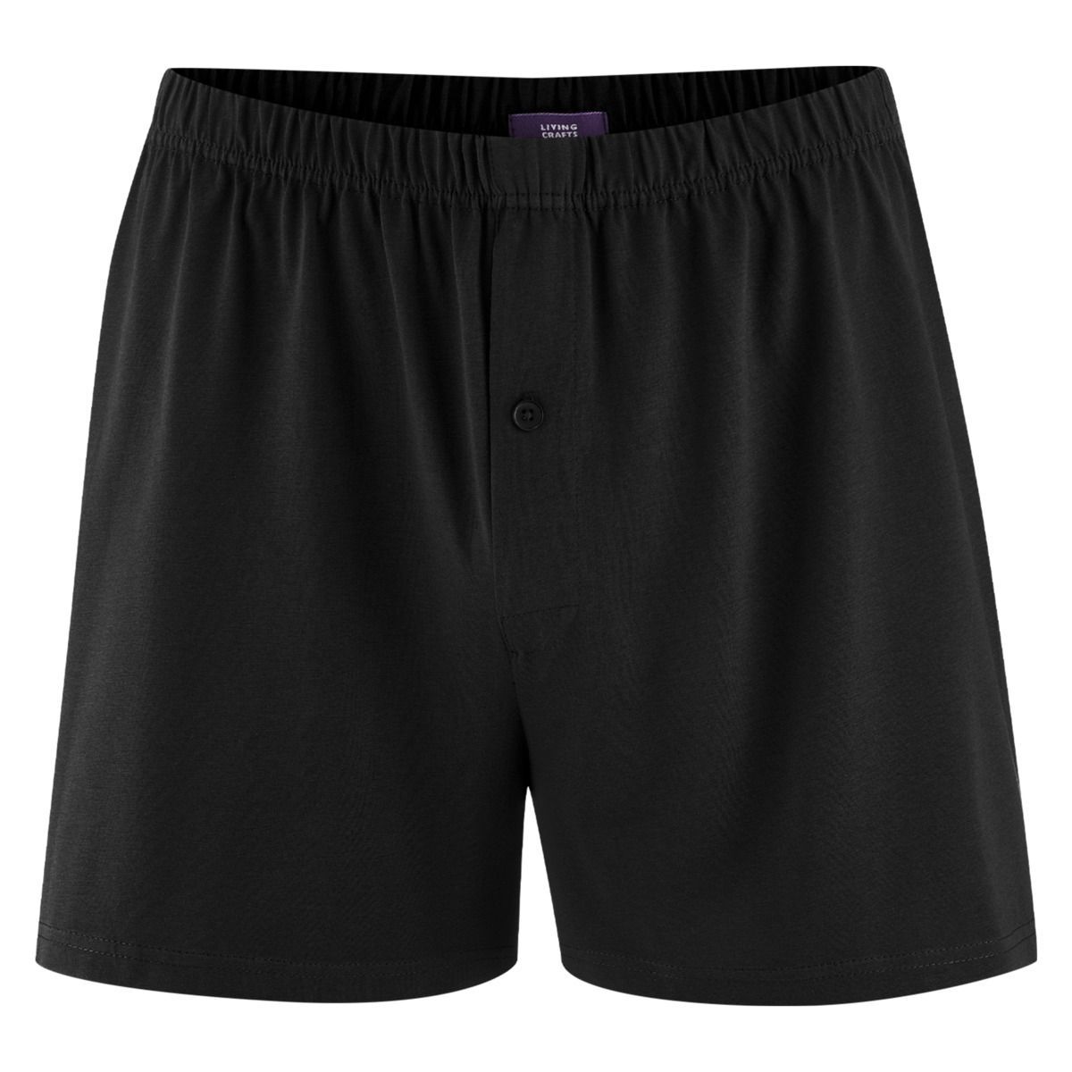 Klassische Herren Boxershorts aus schwarzer Baumwolle