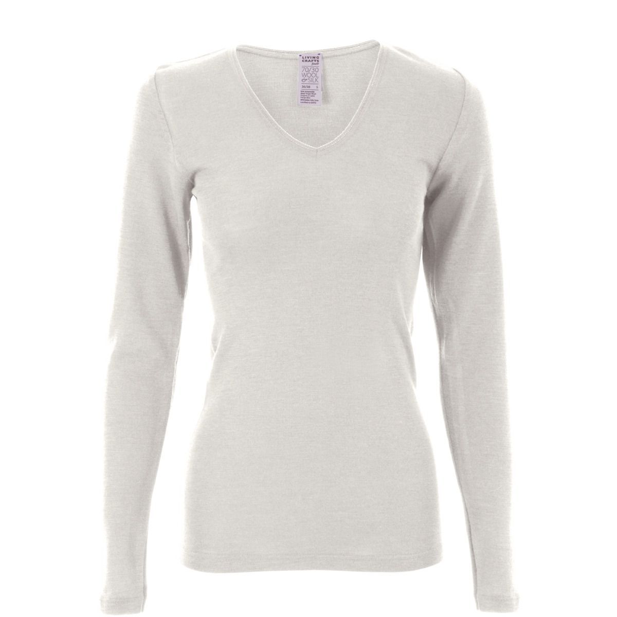 Langarm V-Ausschnitt Unterhemd