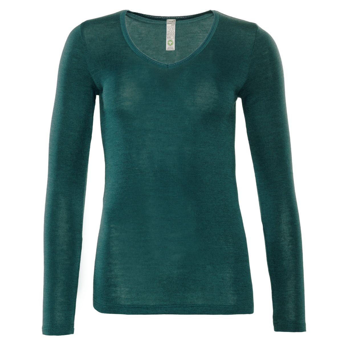 Bio Wolle Seide Langarmshirt