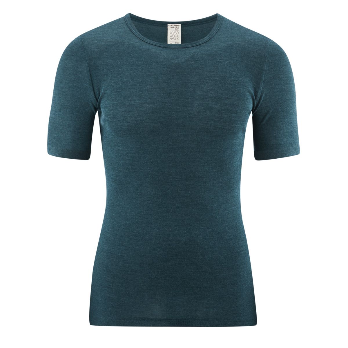 Kurzarm-Oberteil aus Wollseide