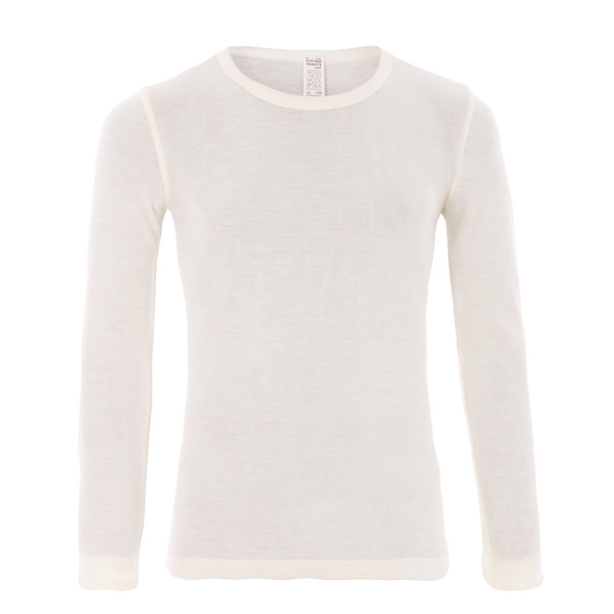 Herren Langarm Unterhemd aus Wolle und Seide