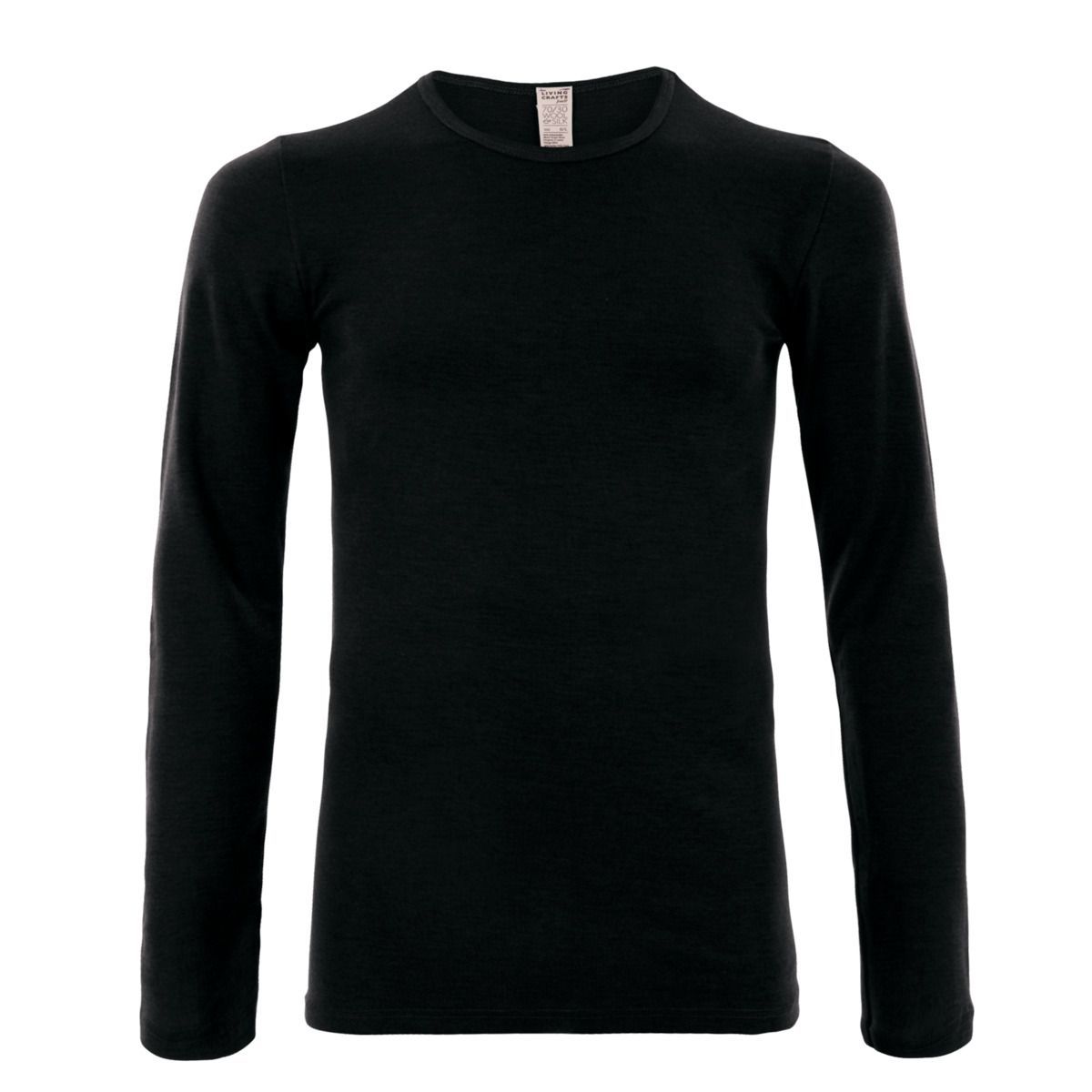 Herren Langarm-Unterhemd mit Wollmischung