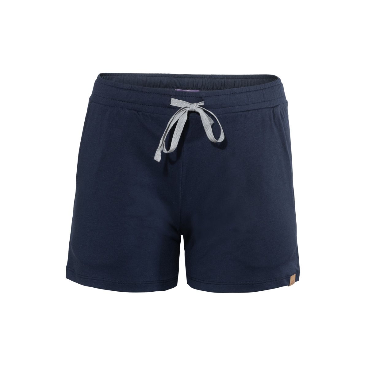 Damen Schlafshorts aus marineblauer Bio-Baumwolle