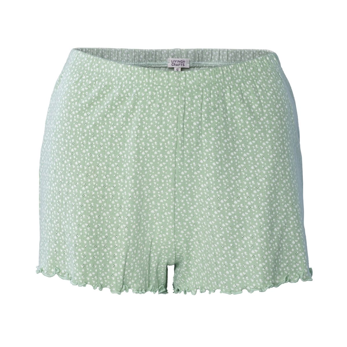 Schlafshorts aus Bio-Baumwolle mit Blumenmuster