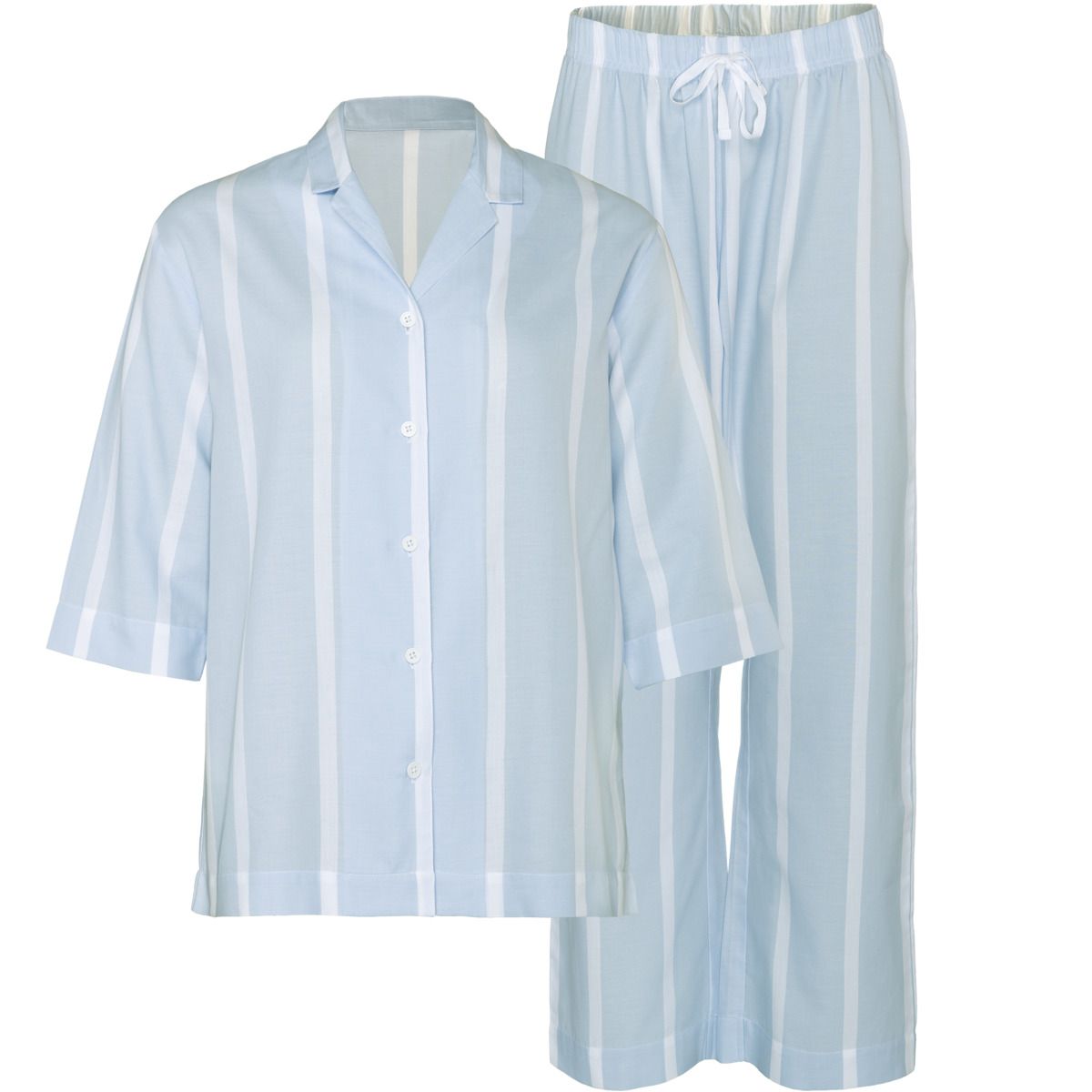 Gestreiftes Bio-Baumwoll-Pyjama-Set
