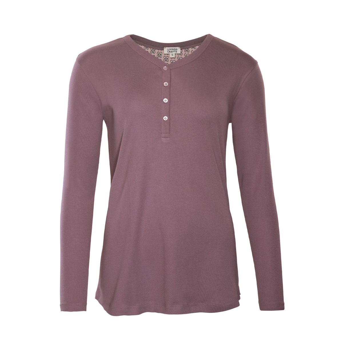 Langarm Schlafshirt aus Bio-Baumwolle