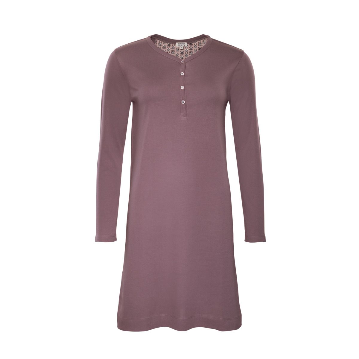 Langärmeliges Nachthemd aus Bio-Baumwolle