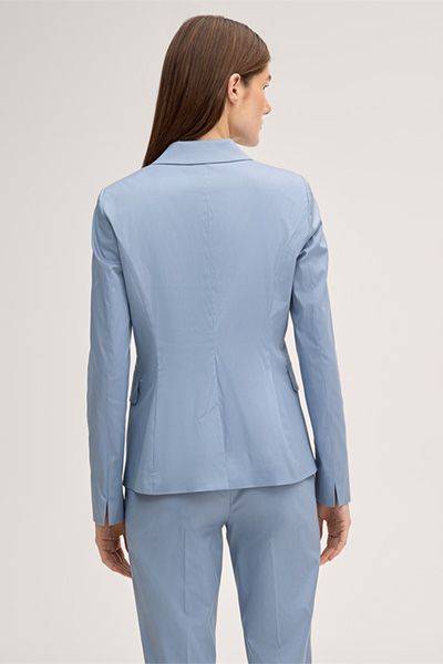 Windsor Baumwollstretch-Blazer Hellblau Zweiknopf Feminine Silhouette