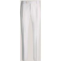 Salvatore Ferragamo Weiße Leinen-Stretch Silvi Anzughose mit Bundfalten