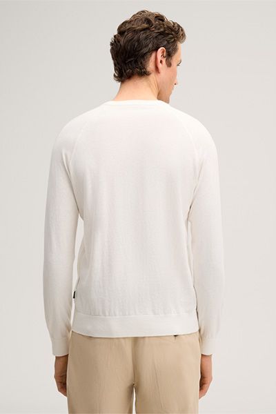 Joop! Off-White Cashmilo Strickpullover mit Kaschmir und Seide