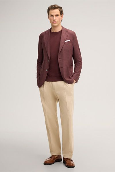 Marc O'Polo Cashmilo Bordeaux Roter Kaschmir-Seide-Mischpullover