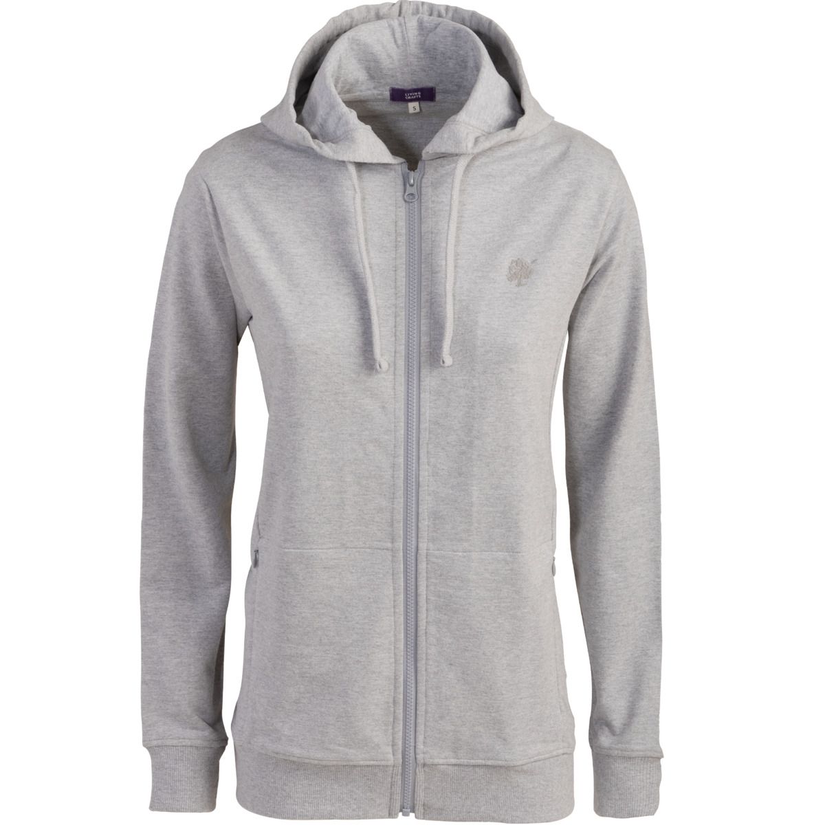 Bequeme Kapuzenjacke mit Reißverschluss aus Bio-Baumwolle