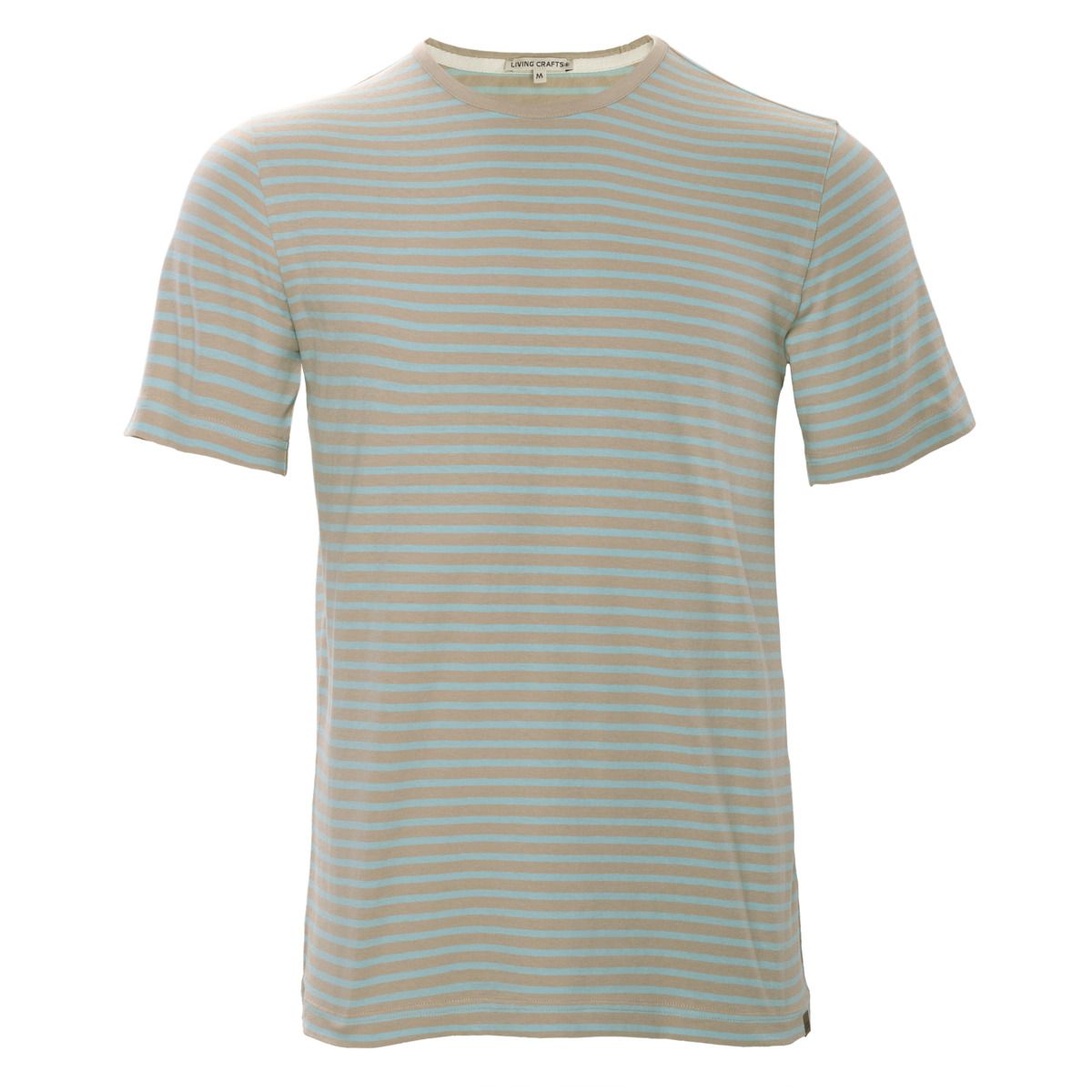 Gestreiftes Baumwoll-Leinen T-Shirt