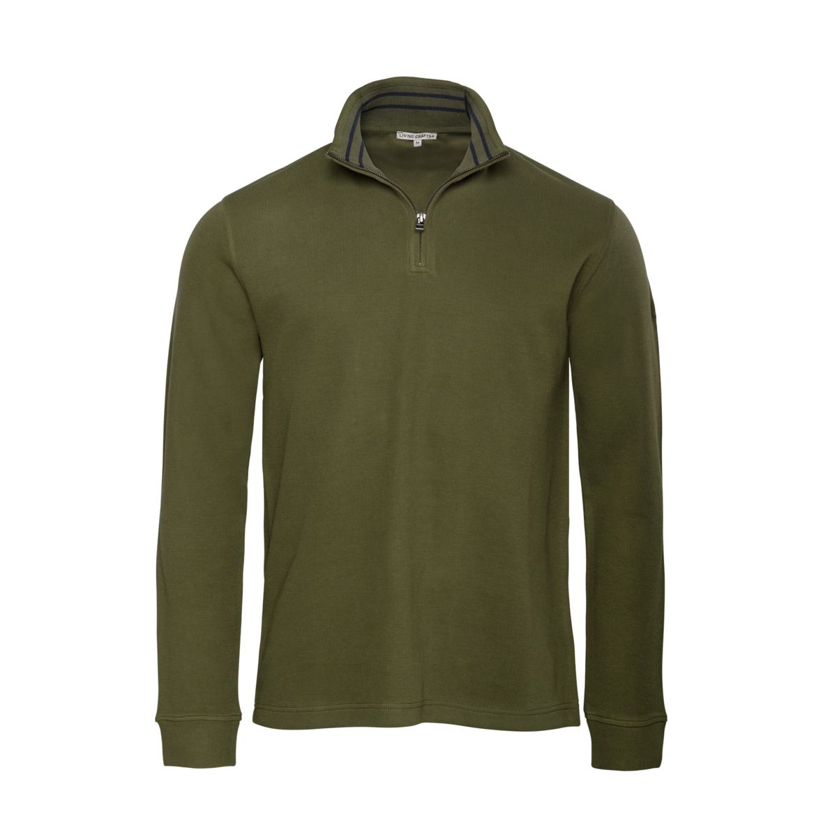 Herren Langarm Baumwoll Half-Zip Shirt