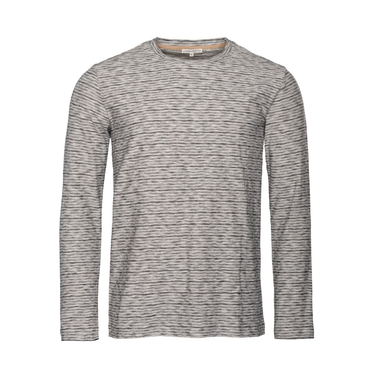 Meliertes Bio-Baumwolle Langarmshirt