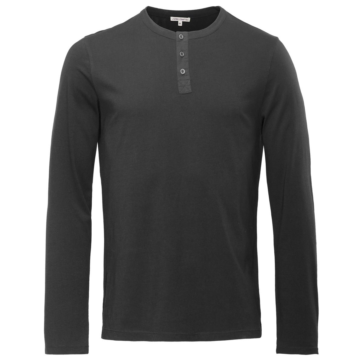 Klassisches Langarm Henley Shirt