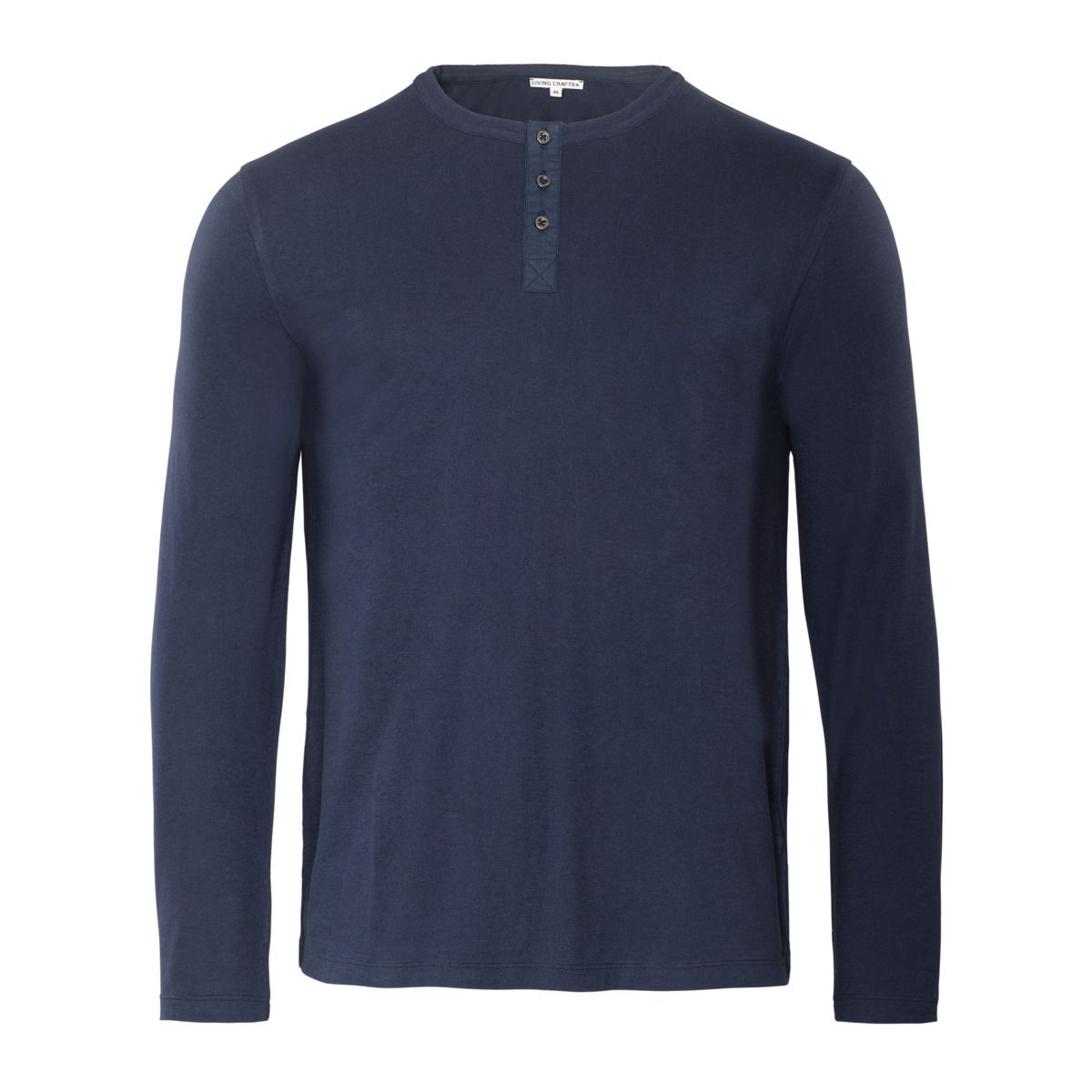Lässiges Langarm Henley Shirt