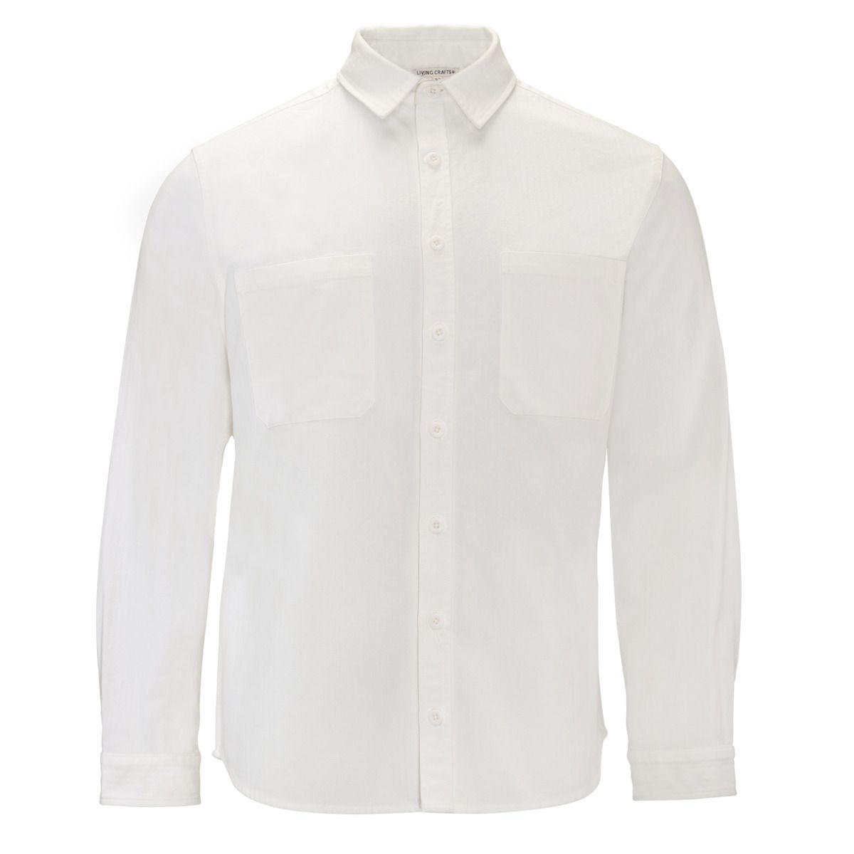 Overshirt aus Bio-Baumwolle mit Fischgrätmuster