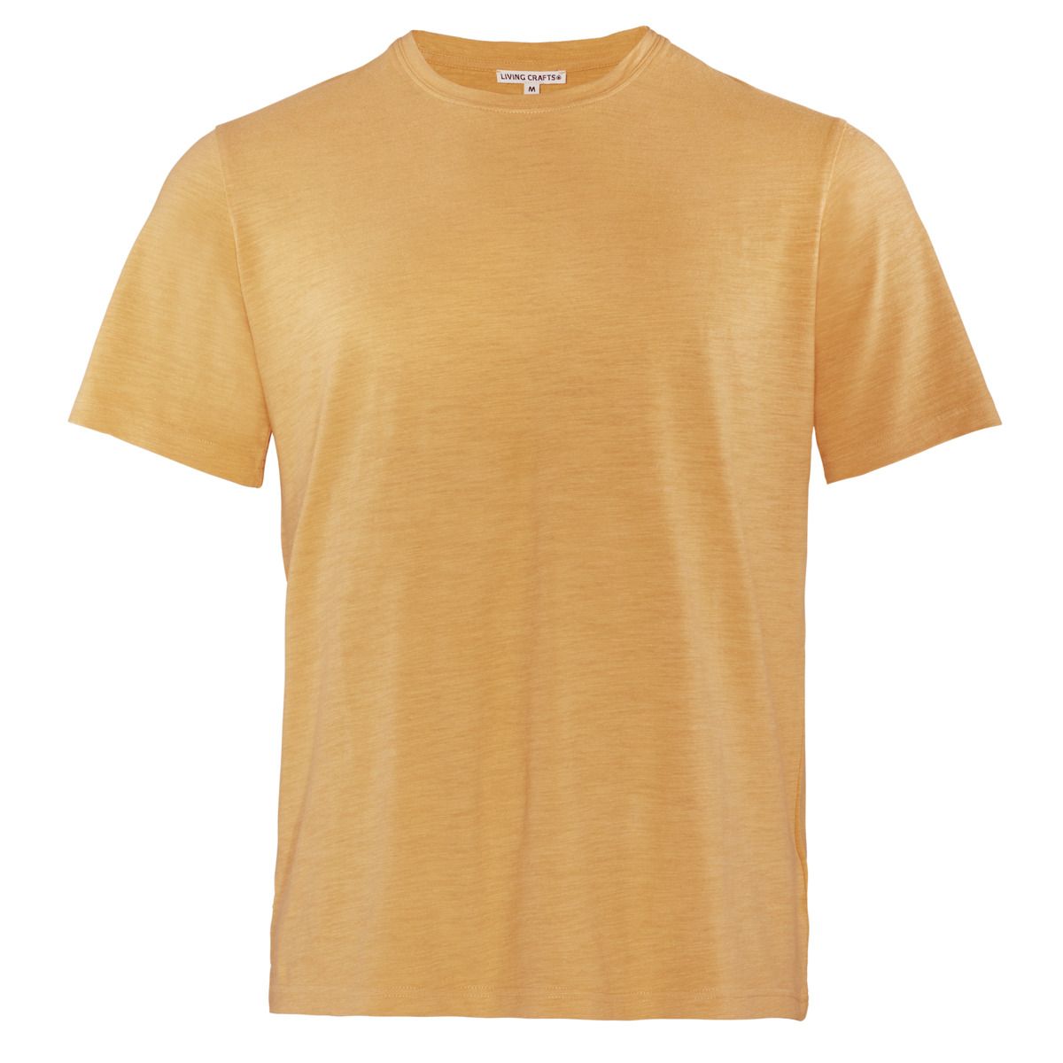 Klassisches Slub-Strick T-Shirt mit Rundhalsausschnitt