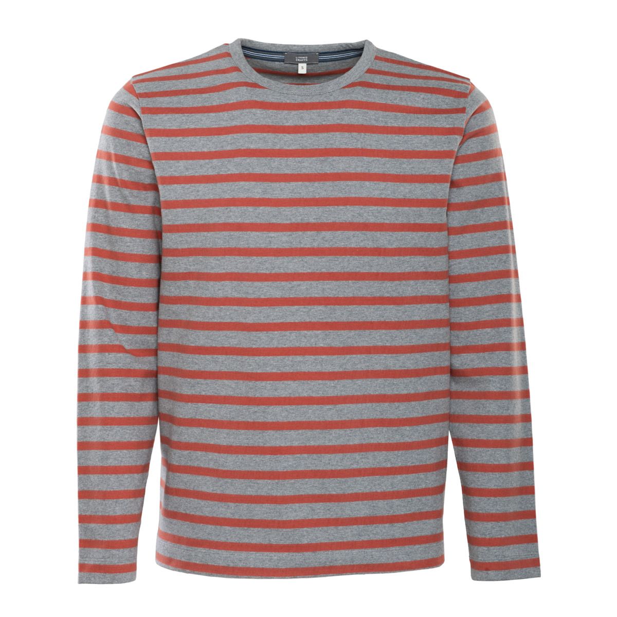 Gestreiftes Langarm Bio-Baumwollshirt